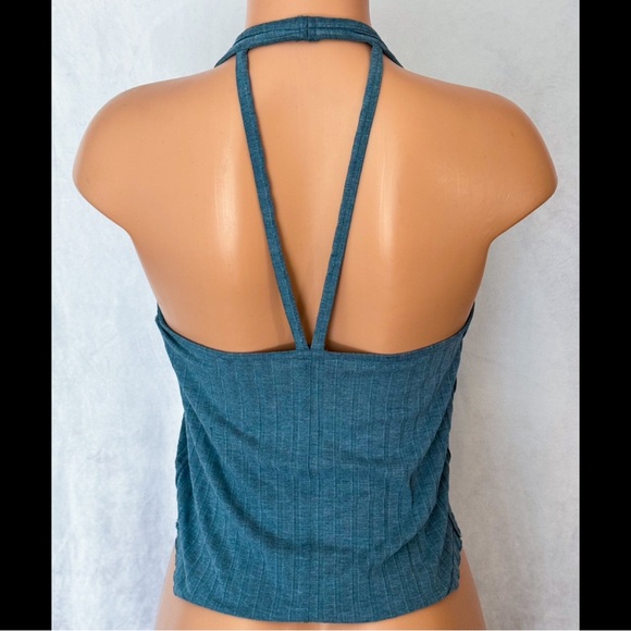 Free People - Blue, Sleeveless, Halter, Tank Top - Picture 3 of 5